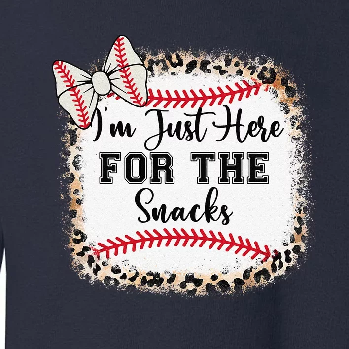 Baseball Sister Im Just Here For The Snacks Girl Toddler Sweatshirt