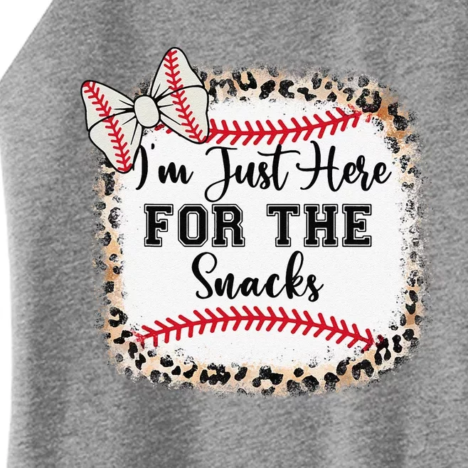 Baseball Sister Im Just Here For The Snacks Girl Women’s Perfect Tri Rocker Tank