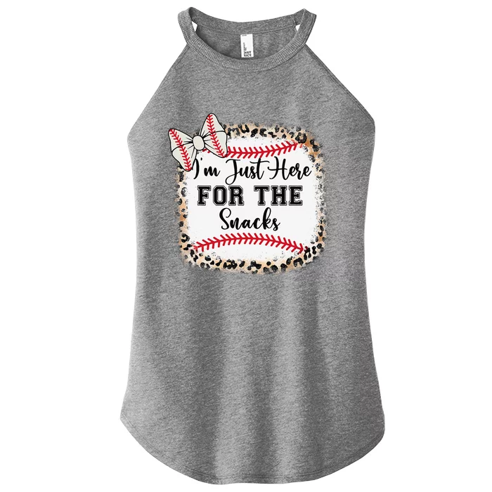 Baseball Sister Im Just Here For The Snacks Girl Women’s Perfect Tri Rocker Tank