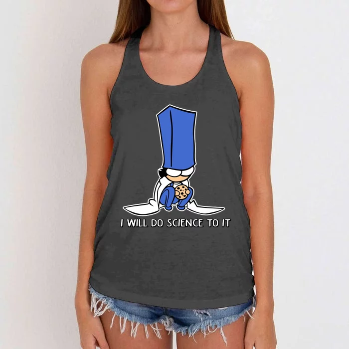 Biscuit Science I Will Do Science To It Women's Knotted Racerback Tank