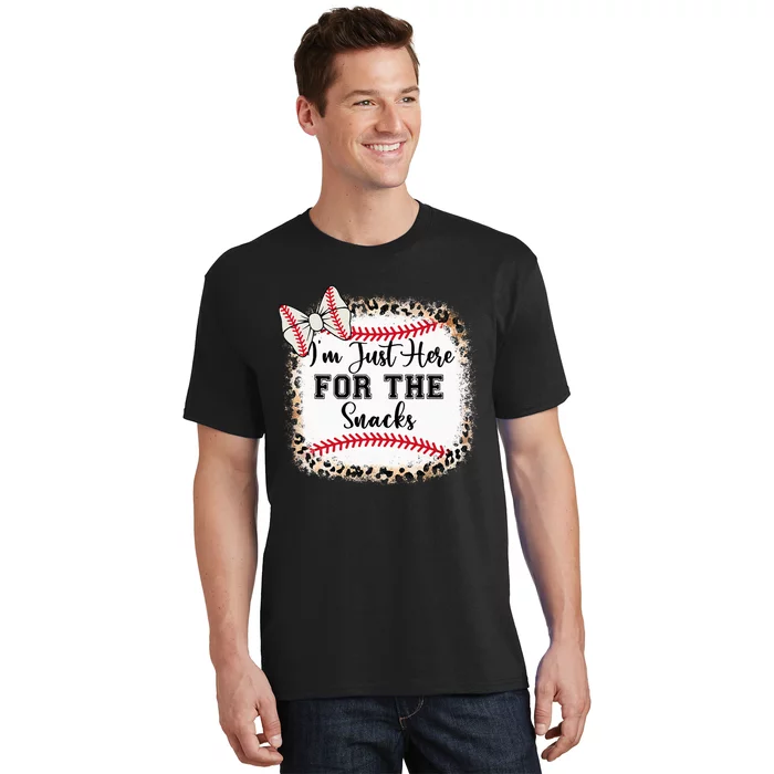 Baseball Sister Im Just Here For The Snacks T-Shirt