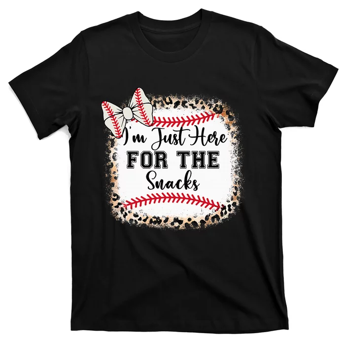 Baseball Sister Im Just Here For The Snacks T-Shirt