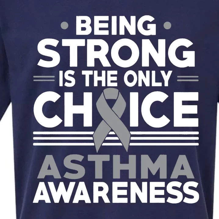 Being Strong Is The Only Choice Asthma Awareness Sueded Cloud Jersey T-Shirt