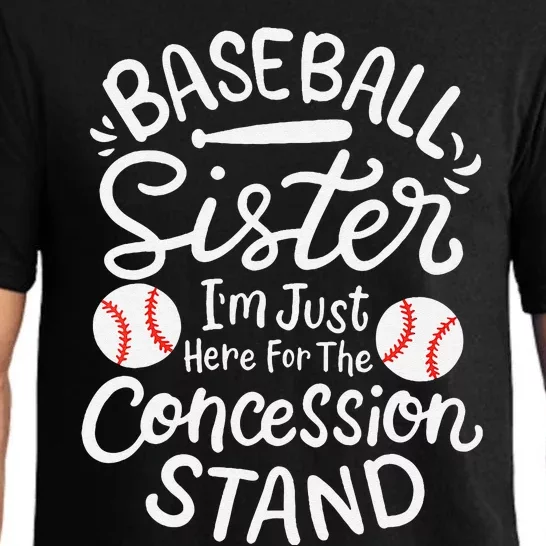 Baseball Sister IM Just Here For Concession Stand Fan Women Pajama Set