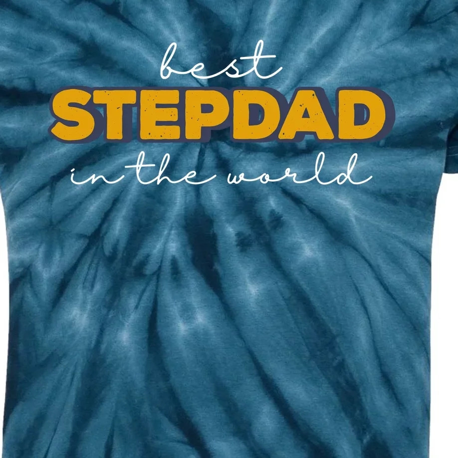 Best Stepdad In The World Fathers Day Kids Tie-Dye T-Shirt