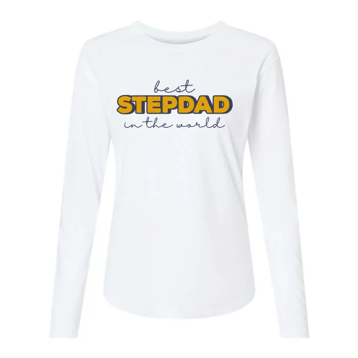 Best Stepdad In The World Fathers Day Womens Cotton Relaxed Long Sleeve T-Shirt