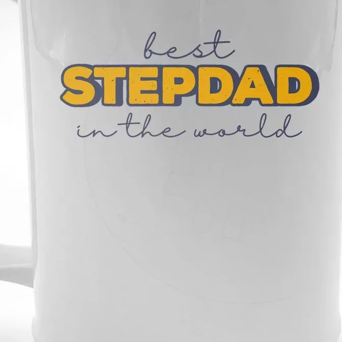 Best Stepdad In The World Fathers Day Front & Back Beer Stein