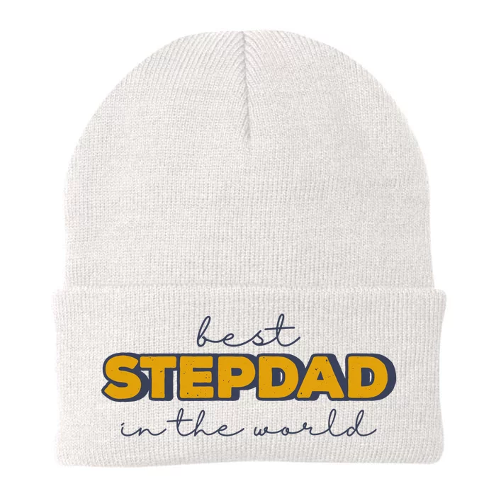 Best Stepdad In The World Fathers Day Knit Cap Winter Beanie