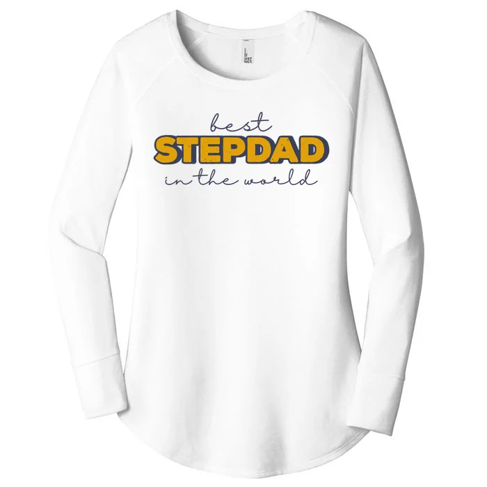 Best Stepdad In The World Fathers Day Women's Perfect Tri Tunic Long Sleeve Shirt