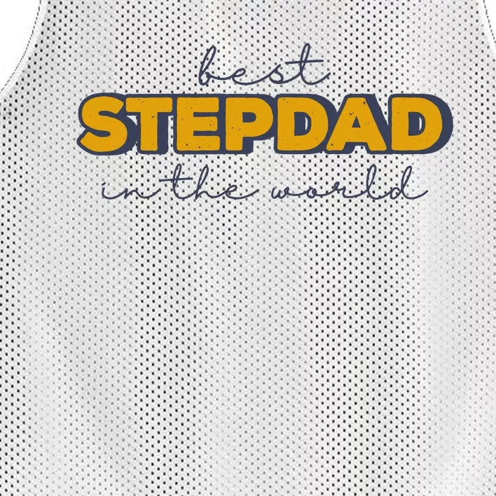 Best Stepdad In The World Fathers Day Mesh Reversible Basketball Jersey Tank