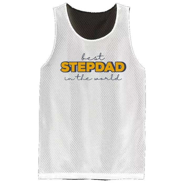 Best Stepdad In The World Fathers Day Mesh Reversible Basketball Jersey Tank