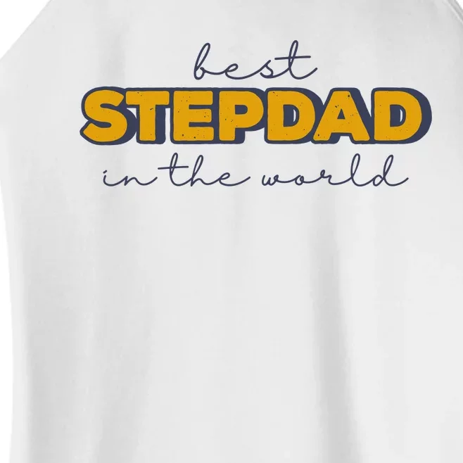 Best Stepdad In The World Fathers Day Women’s Perfect Tri Rocker Tank