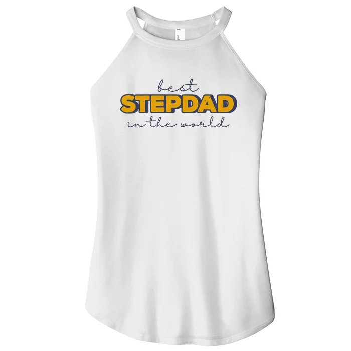 Best Stepdad In The World Fathers Day Women’s Perfect Tri Rocker Tank