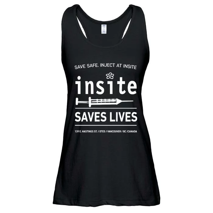 Be Safe Inject At Insite Insite Saves Lives Ladies Essential Flowy Tank