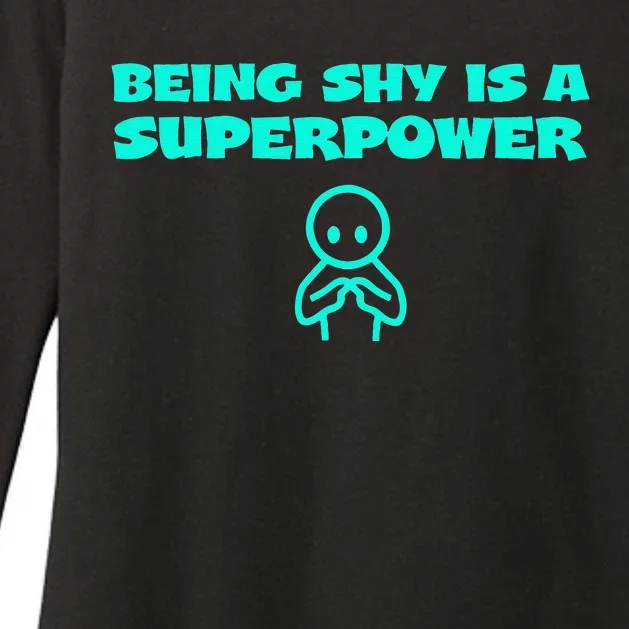 Being Shy Is A Superpower Fun Shy Affirmation Womens CVC Long Sleeve Shirt