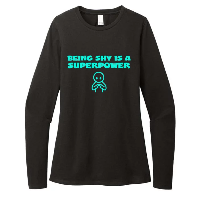 Being Shy Is A Superpower Fun Shy Affirmation Womens CVC Long Sleeve Shirt