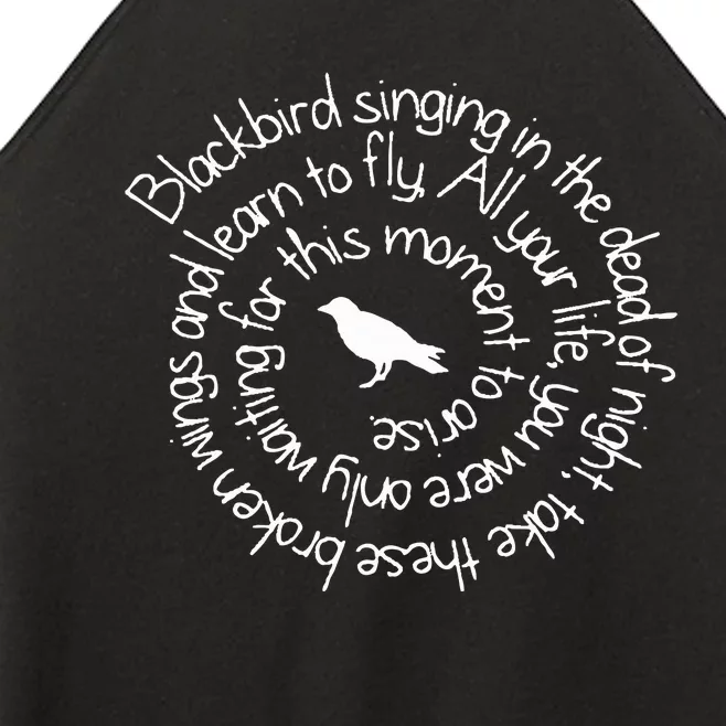 Blackbird Sings In The Dead Of Night Blackbird Women’s Perfect Tri Rocker Tank