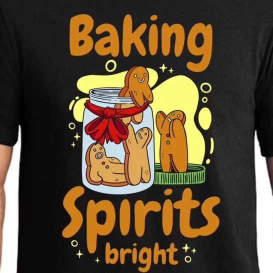 Baking Spirits Is Bright Cookie Food Gingerbread Funny Gift Pajama Set