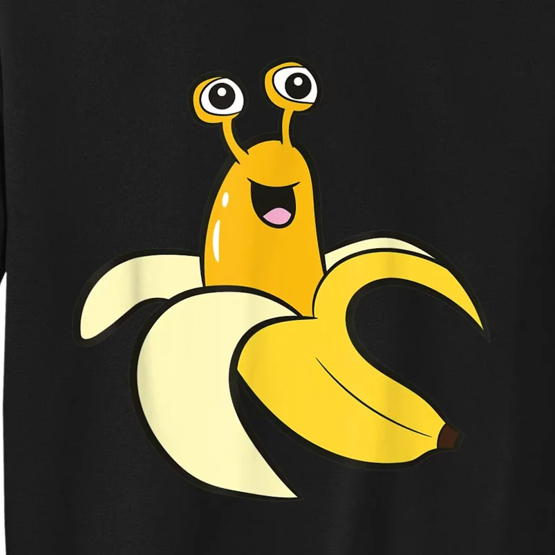 Banana Slug In Banana Funny Banana Slug Tall Sweatshirt