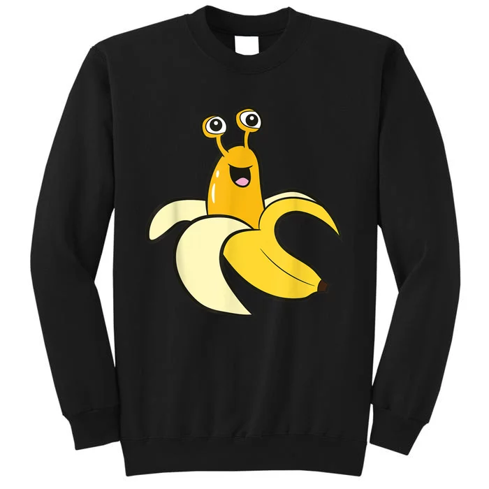 Banana Slug In Banana Funny Banana Slug Tall Sweatshirt