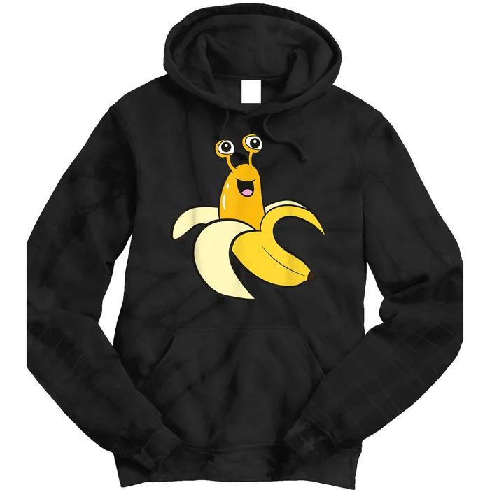 Banana Slug In Banana Funny Banana Slug Tie Dye Hoodie