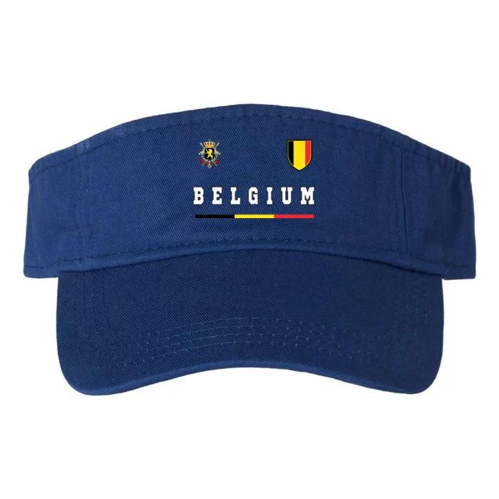 Belgium Sportssoccer Jersey Flag Valucap Bio-Washed Visor