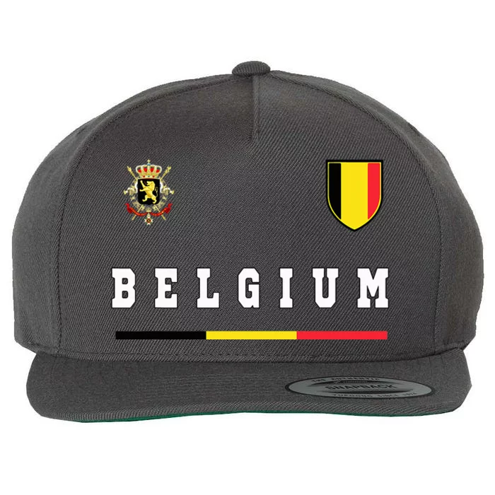 Belgium Sportssoccer Jersey Flag Wool Snapback Cap