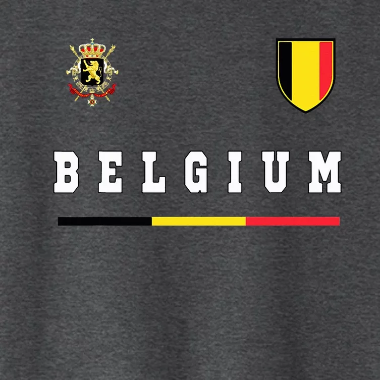 Belgium Sportssoccer Jersey Flag Women's Crop Top Tee