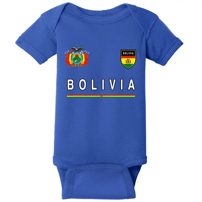 Bolivia Sportsoccer Jersey Flag Football Baby Bodysuit