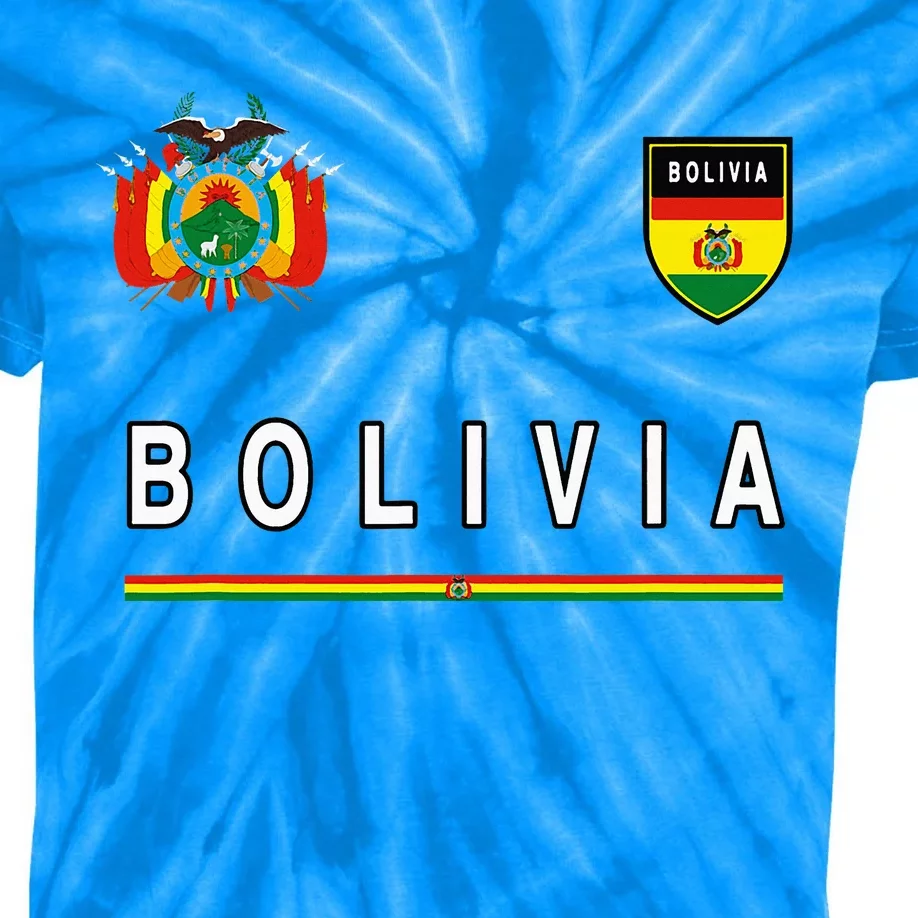 Bolivia Sportsoccer Jersey Flag Football Kids Tie-Dye T-Shirt