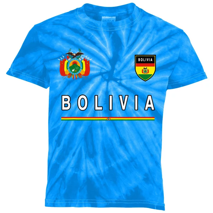 Bolivia Sportsoccer Jersey Flag Football Kids Tie-Dye T-Shirt