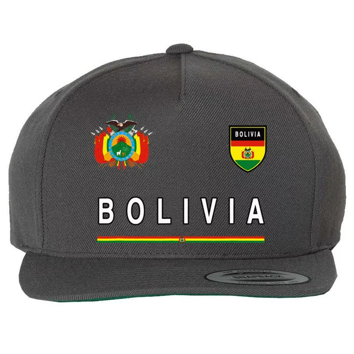 Bolivia Sportsoccer Jersey Flag Football Wool Snapback Cap