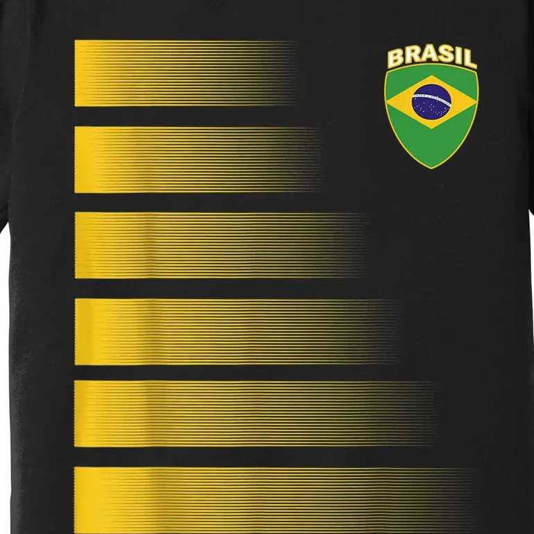 Brazilian Soccer Jersey Brazil Football Flag Premium T-Shirt