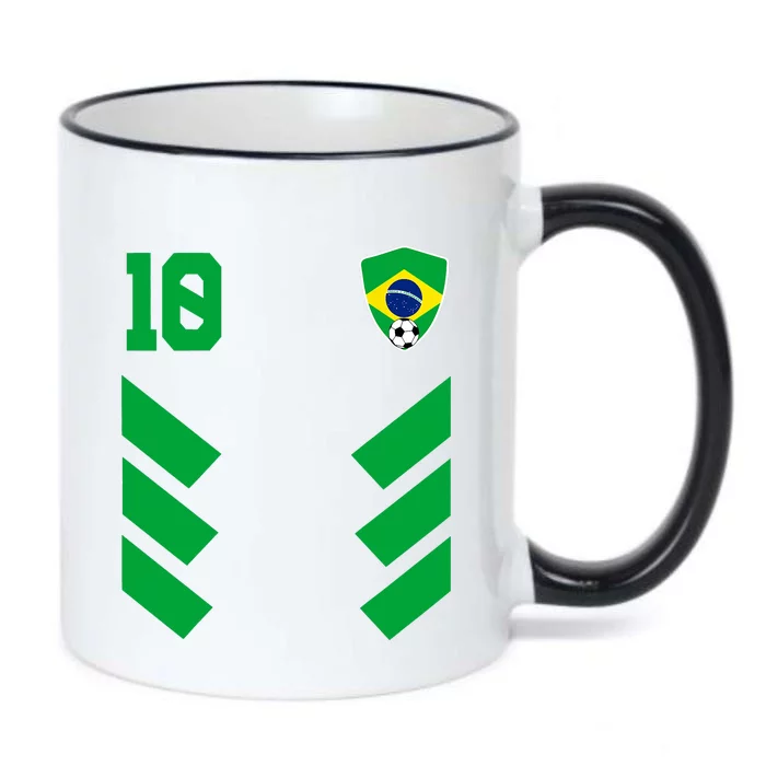 Brazil Soccer Jersey Brazilian Football Shirt Flag Black Color Changing Mug