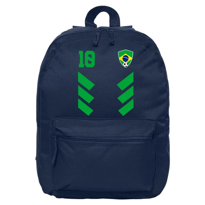 Brazil Soccer Jersey Brazilian Football Shirt Flag 16 in Basic Backpack