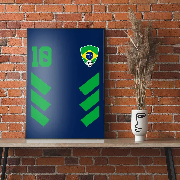 Brazil Soccer Jersey Brazilian Football Shirt Flag Poster