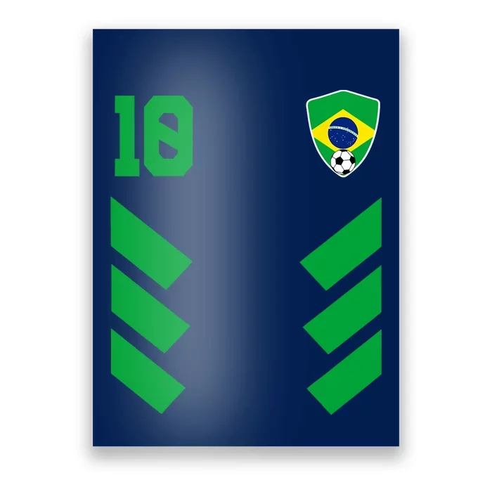 Brazil Soccer Jersey Brazilian Football Shirt Flag Poster