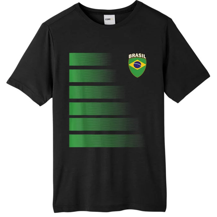 Brazilian Soccer Jersey Brazil Football Brazil Flag ChromaSoft Performance T-Shirt