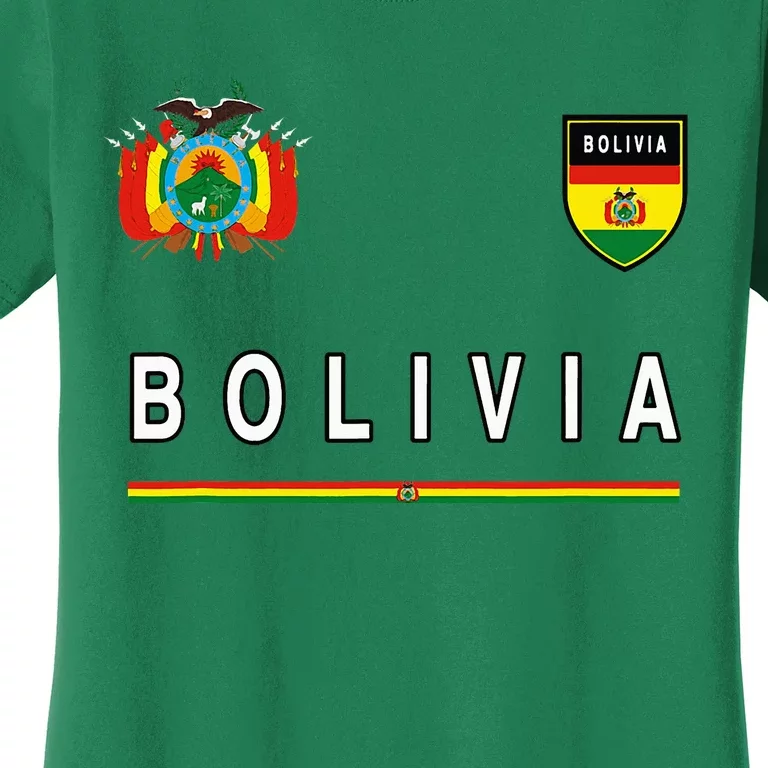 Bolivia Sportsoccer Jersey Flag Football Women's T-Shirt