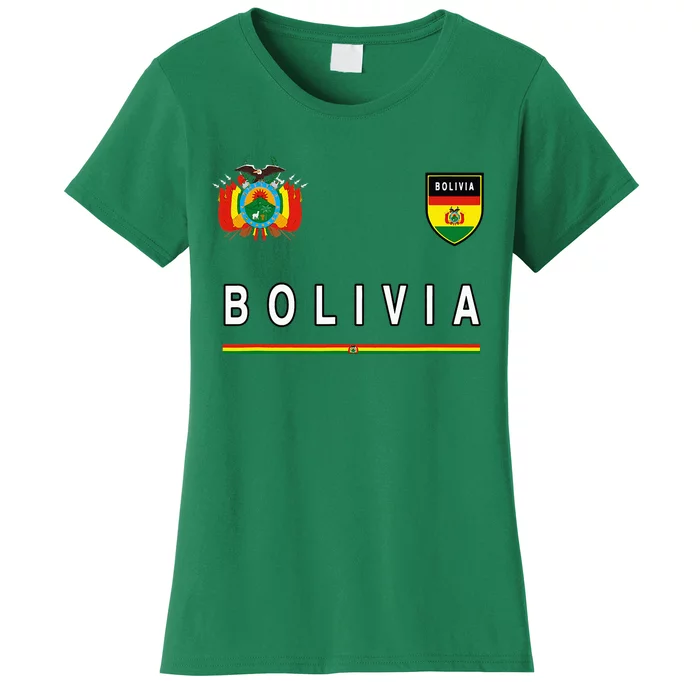 Bolivia Sportsoccer Jersey Flag Football Women's T-Shirt