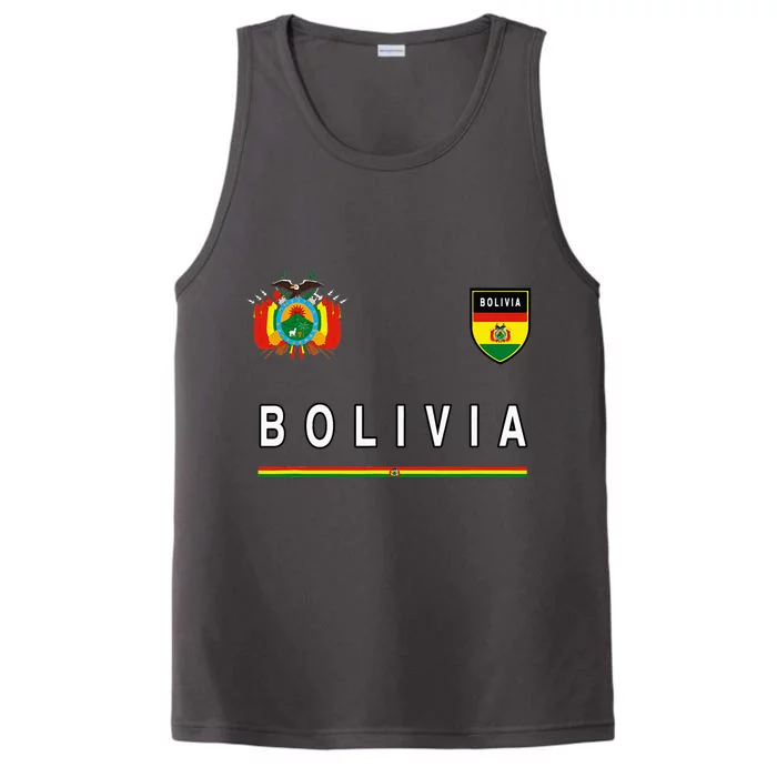 Bolivia Sportsoccer Jersey Flag Football Performance Tank