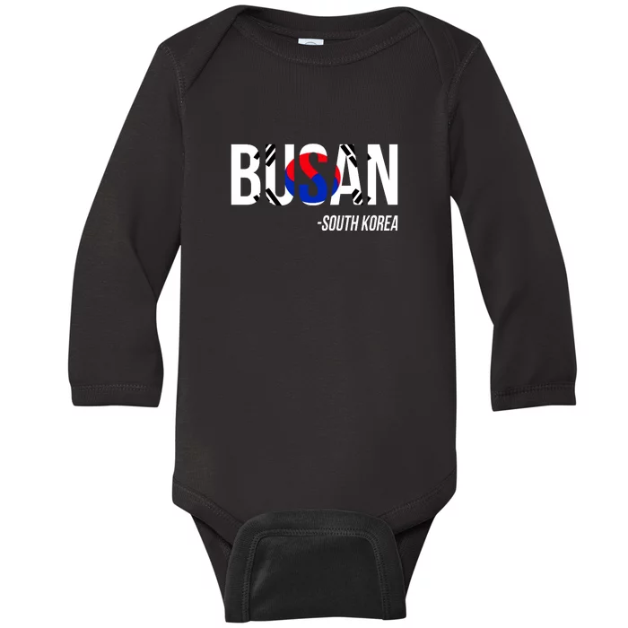 Busan South Korea Baby Long Sleeve Bodysuit