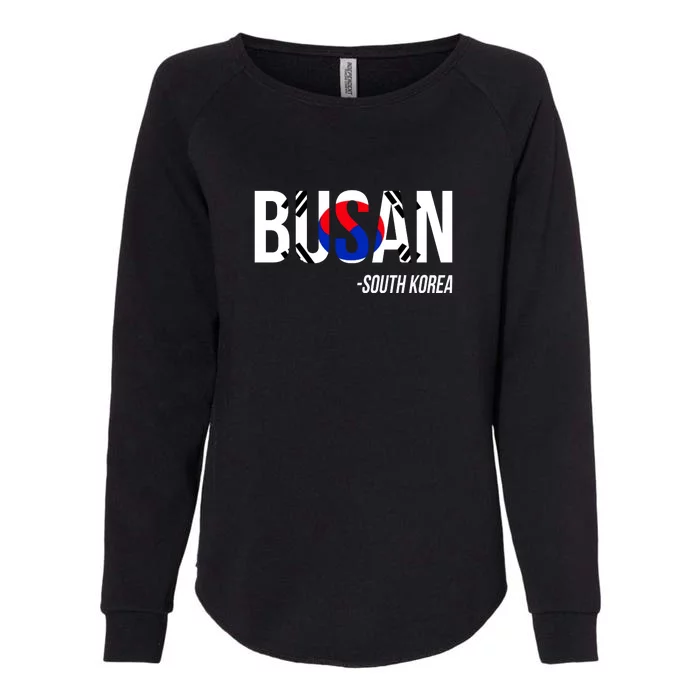 Busan South Korea Womens California Wash Sweatshirt