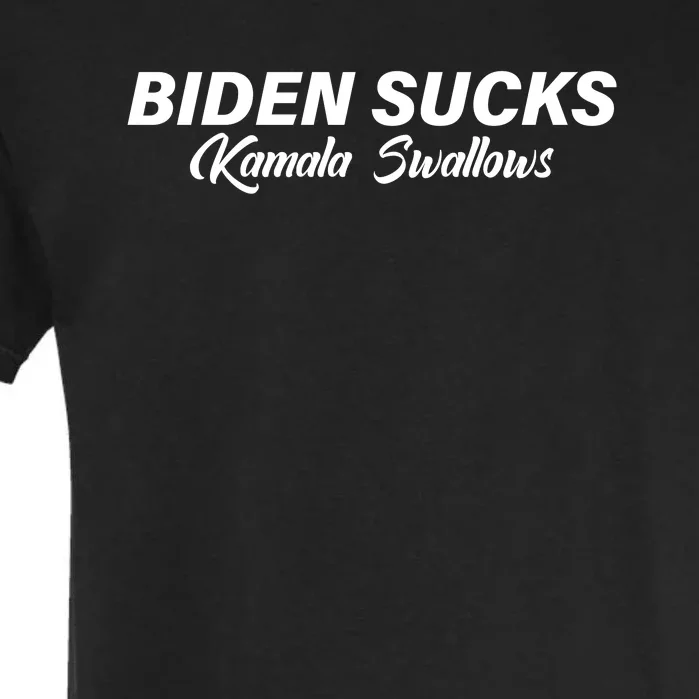 Biden Sucks Kamala Swallows Funny Biden And Kamala Garment-Dyed Heavyweight T-Shirt