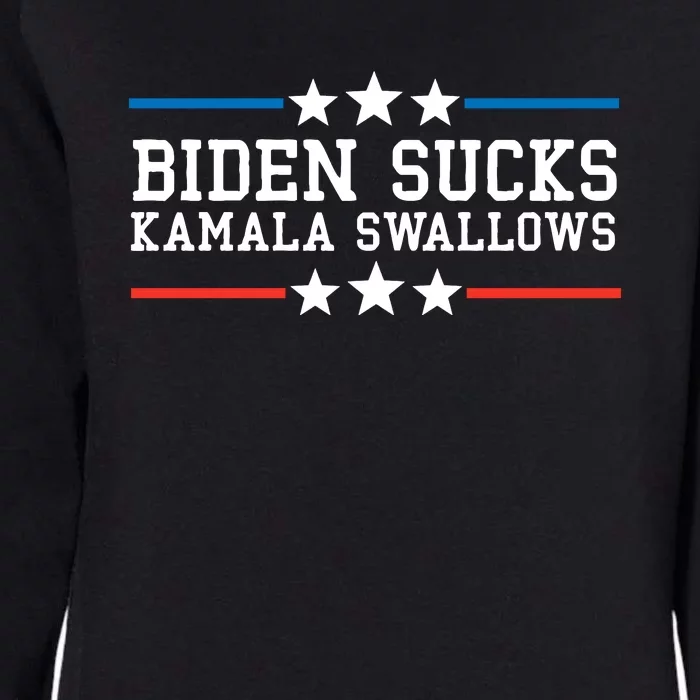 Biden Sucks Kamala Swallows Funny Biden And Kamala Womens California Wash Sweatshirt