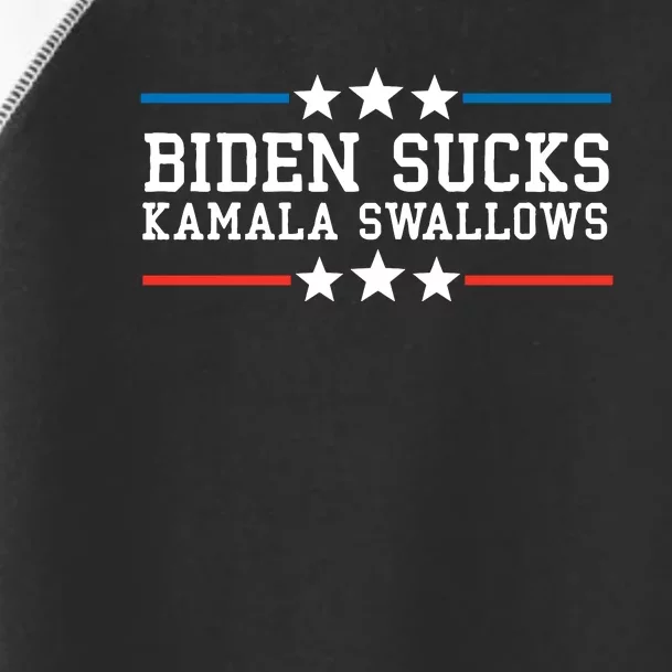 Biden Sucks Kamala Swallows Funny Biden And Kamala Toddler Fine Jersey T-Shirt