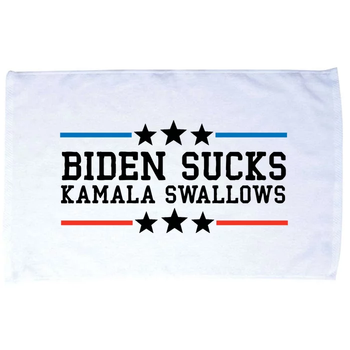 Biden Sucks Kamala Swallows Funny Biden And Kamala Microfiber Hand Towel