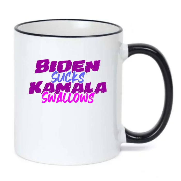 Biden Sucks Kamala Swallows Black Color Changing Mug