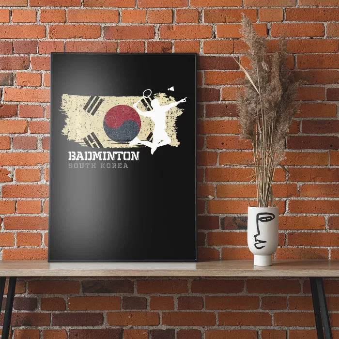 Badminton South Korea Net Games Player Badminton Poster