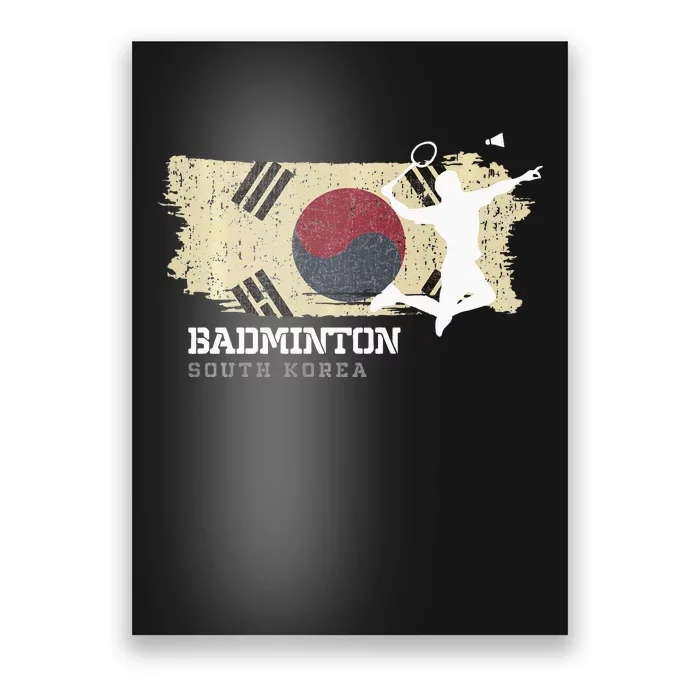 Badminton South Korea Net Games Player Badminton Poster